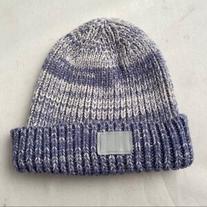 Under Armour blue white silver thread fold beanie hat